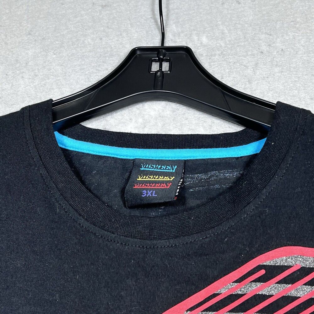 Vintage Miskeen T Shirt Mens 3XL Multicolor 3D Black Short Sleeve Hip Hop Y2K - Picture 2 of 12